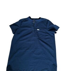 FIGS‎ Unisex Scrub Top Size S Blue V-Neck Short Sleeve Workwear